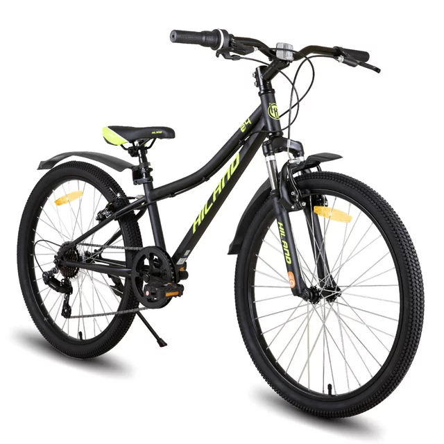 Juniorské horské kolo Hiland Climber 24" • 125-150 cm - černá
