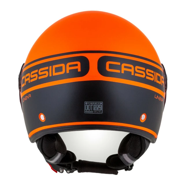 Motorcycle Helmet Cassida Handy Plus Linear Pearl Matte Orange/Black