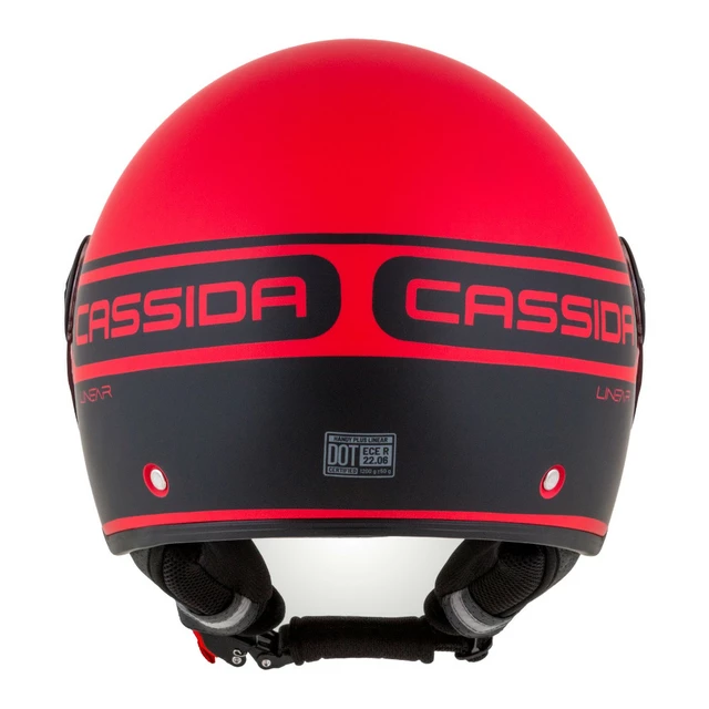 Motorcycle Helmet Cassida Handy Plus Linear Pearl Matte Red/Black