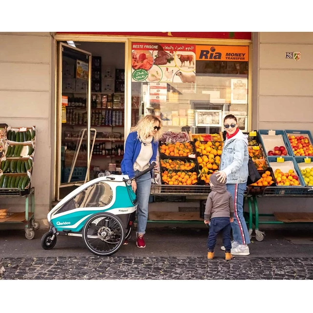 Vozík za kolo Qeridoo KidGoo 1 Sport - Petrol Blue