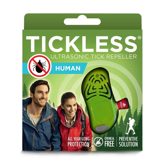 Ultrazvukový repelent proti klíšťatům Tickless Human - Green