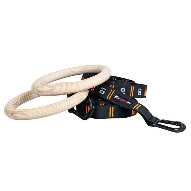 Wooden Gymnastic Rings inSPORTline Suspe