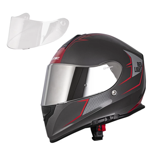 Motorcycle Helmet W-TEC V127 Red Light