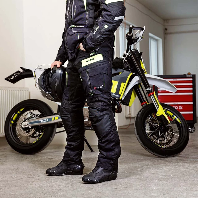 Motorcycle Pants W-TEC Aircross - Black-Gold