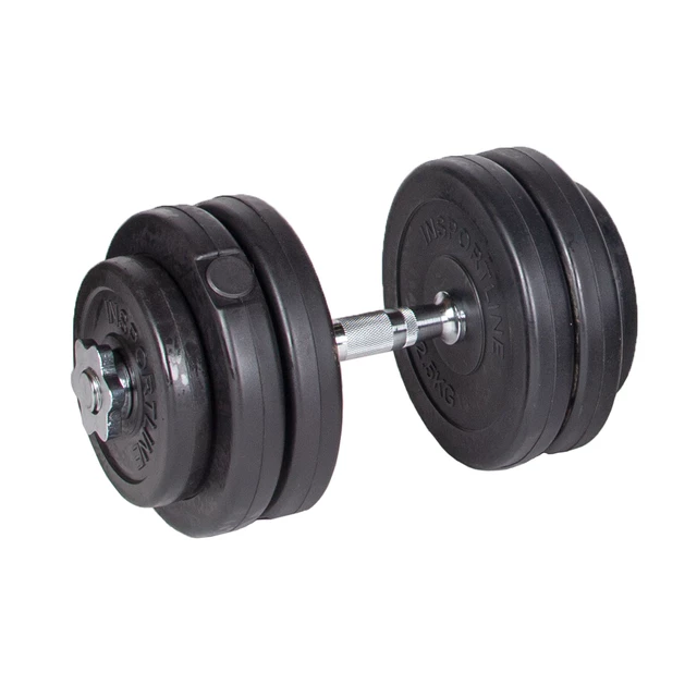 Nakladací činkový set s lavicou inSPORTline CEM 180+40 cm/30 mm 5-105kg