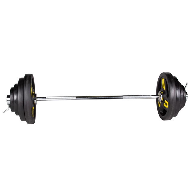 Zestaw: gryf + obciążenia olimpijskie inSPORTline Biceps Herk 120 cm/50 mm 10-45 kg