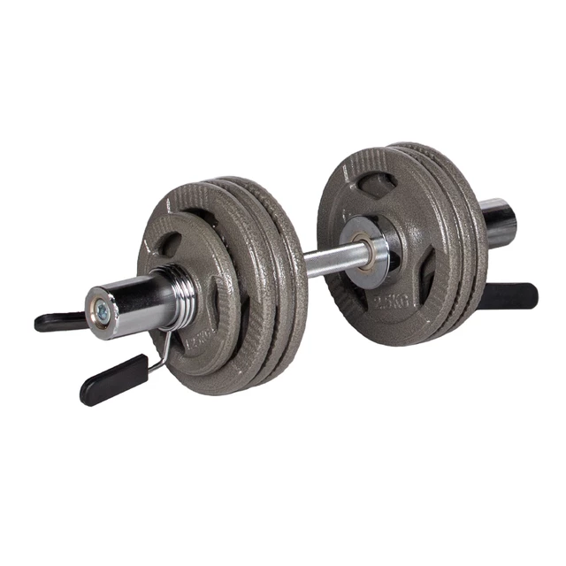 Olympijský nakladací set inSPORTline Hamerton 180 cm+50 cm/50 mm 7,5-150kg