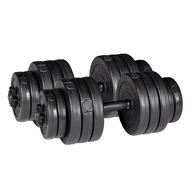 Single-Handed Plate-Loaded Dumbbell Set inSPORTline CEM 2 x 3-20 KG