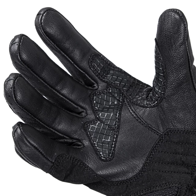 Leather Motorcycle Gloves W-TEC Mareff - Black