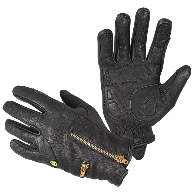 Women’s Leather Motorcycle Gloves W-TEC Perchta - Black