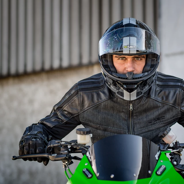 Men's moto jacket W-TEC Flipside - Matte Black