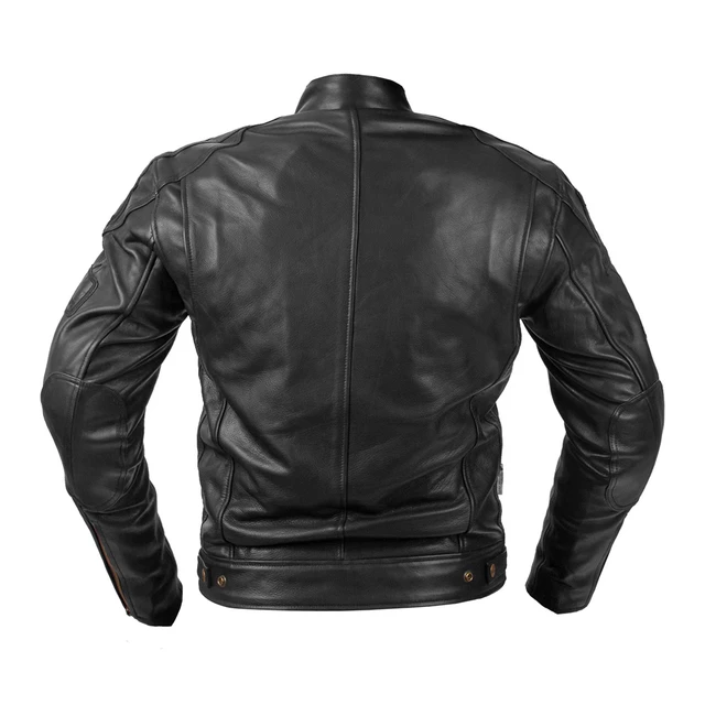 Men’s Leather Motorcycle Jacket W-TEC Urban Noir