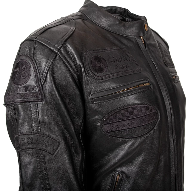 Damen Leder Motorradjacke W-TEC Urban Noir Lady