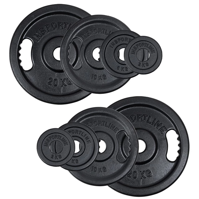 Litinové olympijské kotouče inSPORTline Castblack OL 50 mm 2-20 kg