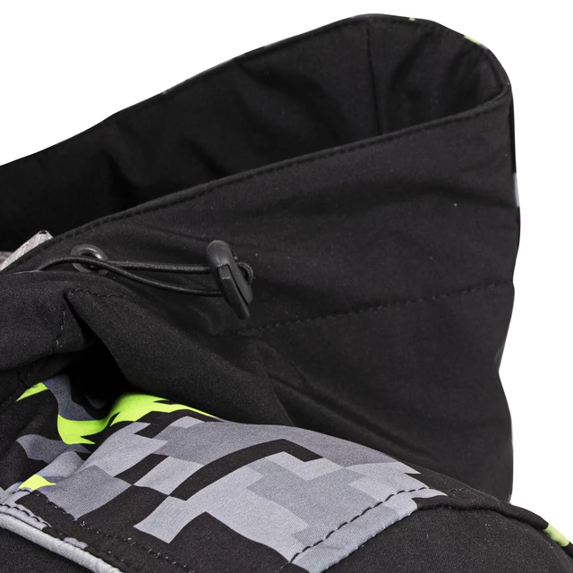 Férfi softshell motoros kabát W-TEC Kybero - fekete-fluo