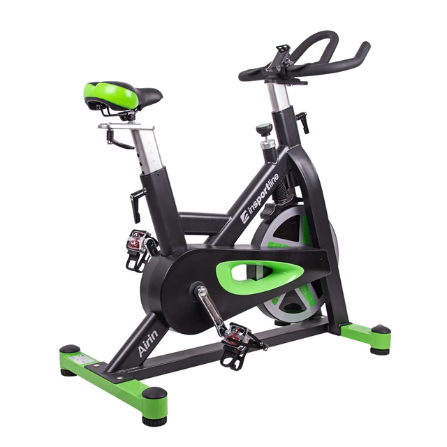 Indoor Bike inSPORTline Airin - Black-Silver - Black-Green