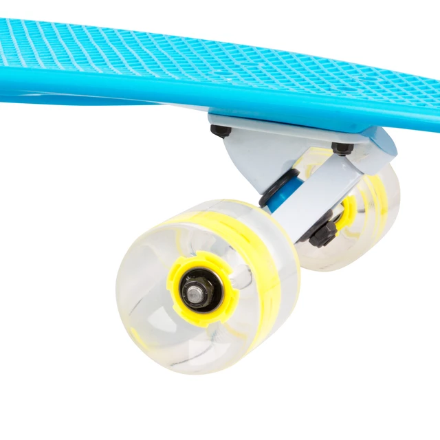 Kunststoff-Longboard WORKER Pike 36" mit leuchtenden Rädern - blau