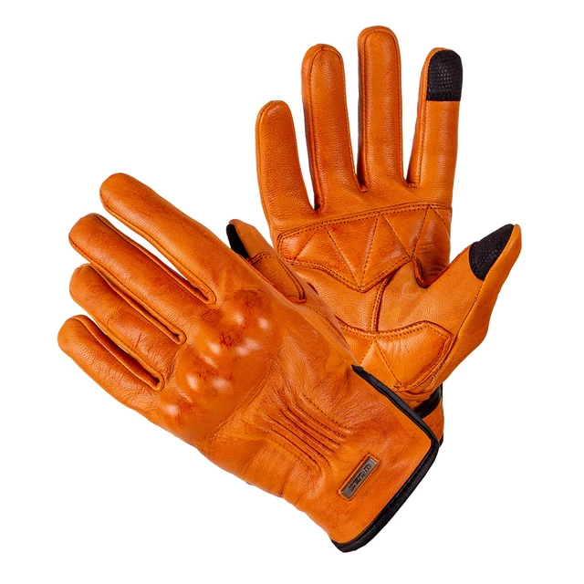 Leather Motorcycle Gloves W-TEC Dahmer - Light Brown - Light Brown