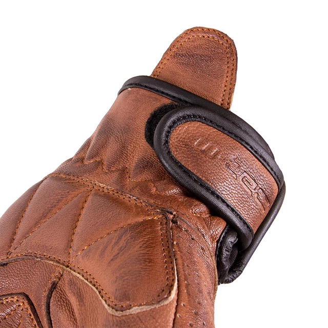 Leather Motorcycle Gloves W-TEC Dahmer - Light Brown