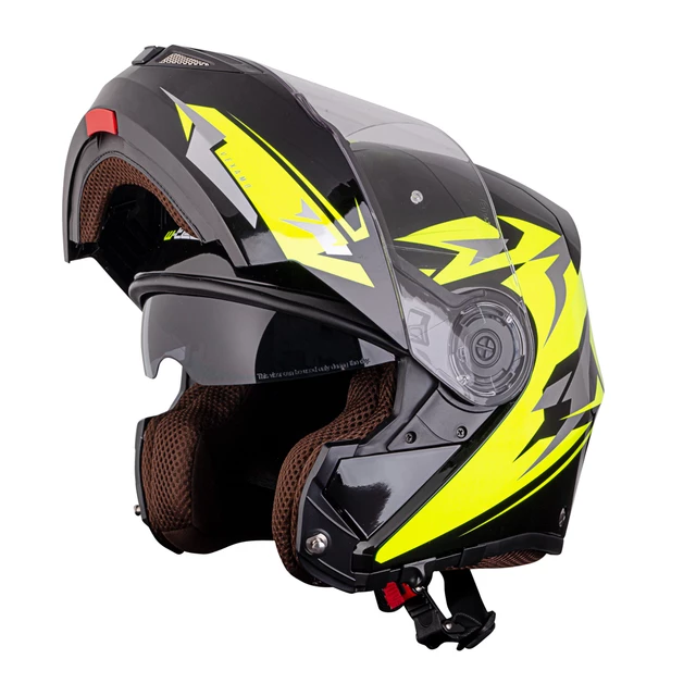 Flip-Up Motorcycle Helmet W-TEC Vexamo PR Black Graphic