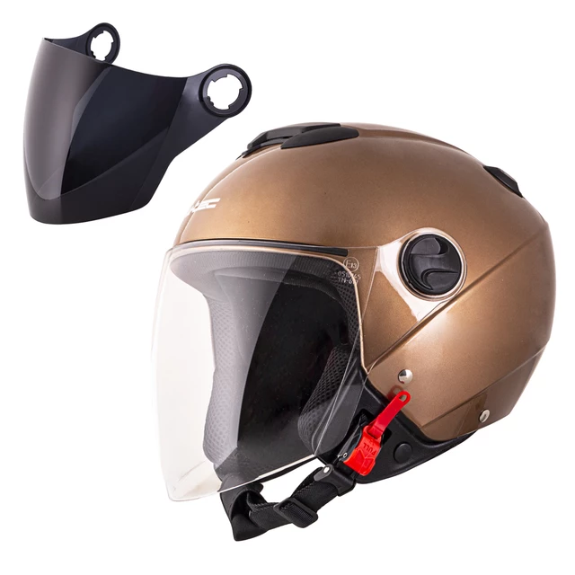 Kask motocyklowy otwarty W-TEC Yucato - Brązowy