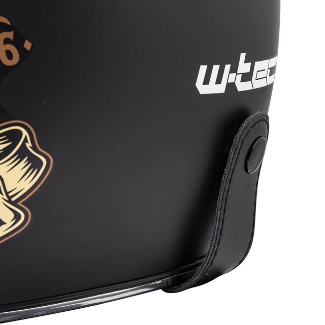 Motorcycle Helmet W-TEC Kustom Black Heart - Ride Culture, Matte Black