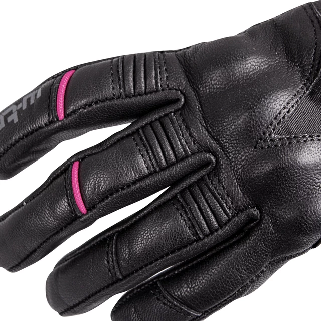 Women’s Leather Motorcycle Gloves W-TEC Pocahonta - Black-Pink