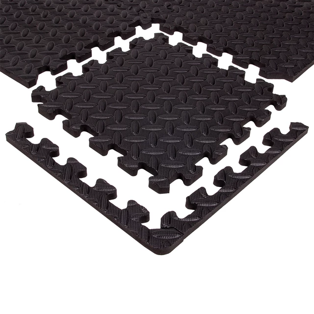 Puzzle mat inSPORTline Famkin (12 tiles, 18 edges) - Blue - Black