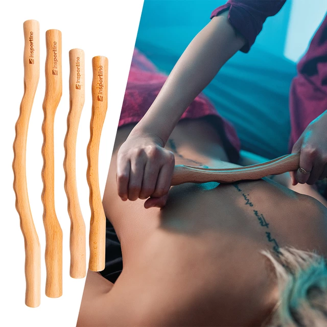 Set Massagestäbe aus Holz inSPORTline Jarosa Set