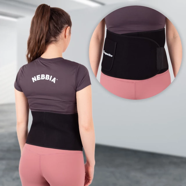 Neoprengürtel inSPORTline Waistpire - rosa - schwarz