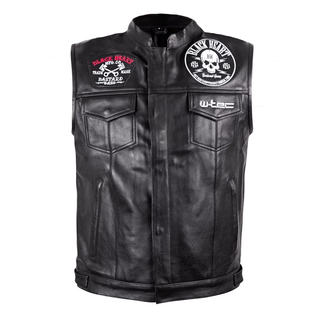 Motorcycle Vest W-TEC Rumbler - Black - Black