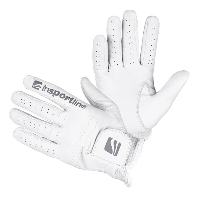 Men’s Leather Gloves inSPORTline Elmgreen - M/L - Creamy White