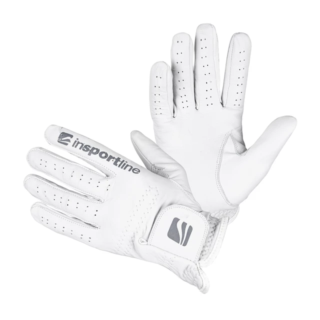 Dámske kožené rukavice inSPORTline Elmgreen Lady - L - krémovo biela