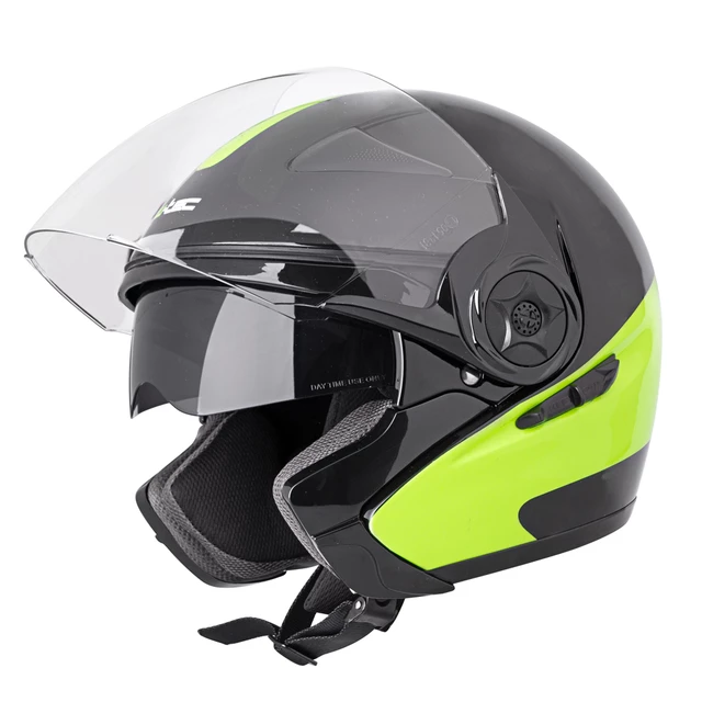 Kask motocyklowy otwarty z blendą W-TEC Neikko Black-Fluo