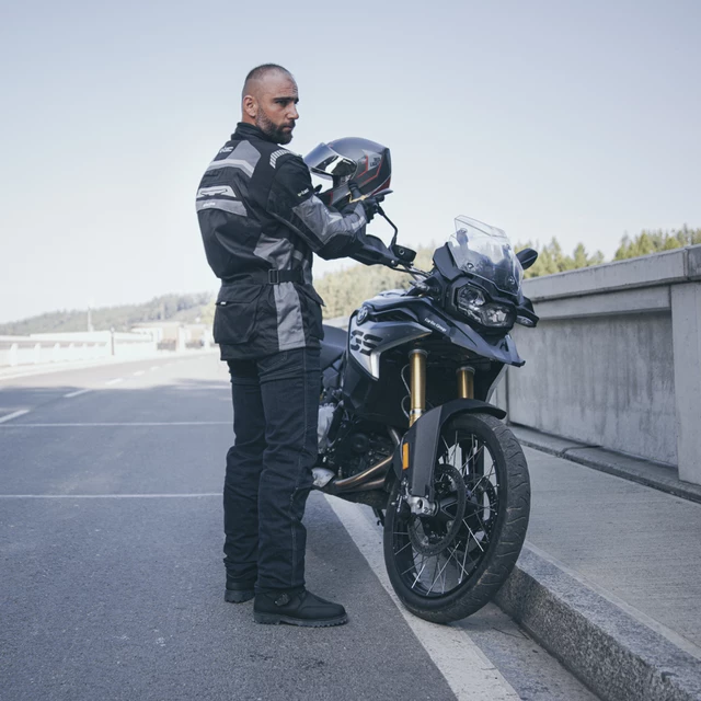 Men’s Motorcycle Jacket W-TEC Burdys Evo - Black-Grey