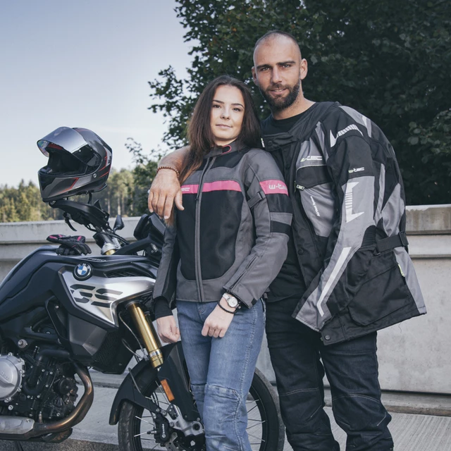 Women’s Summer Motorcycle Jacket W-TEC Monaca - Black Mesh-Pink, M