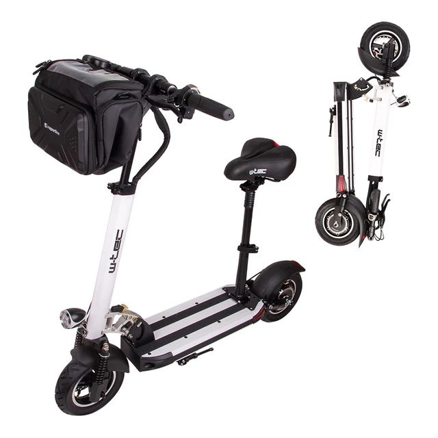 E-Scooter W-TEC Tenmark II w/ Seat & Handlebar Bag - Black