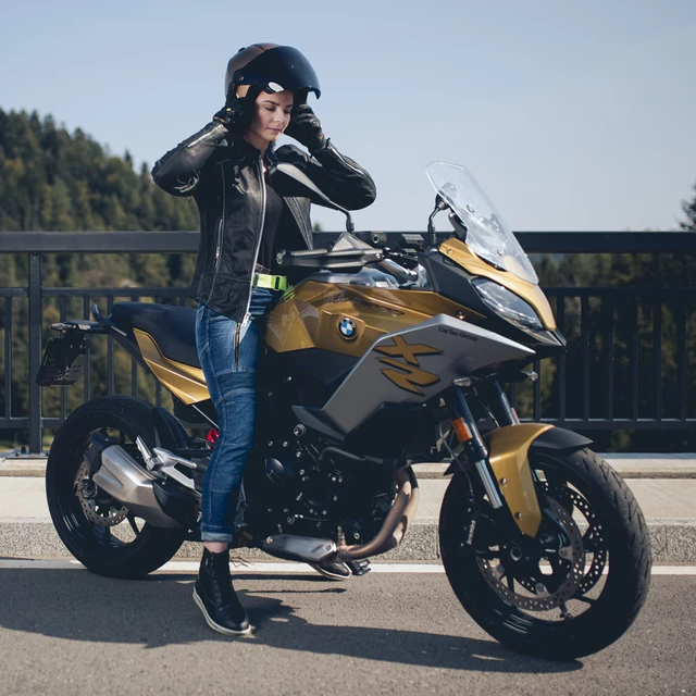 Dámske moto jeansy W-TEC Ekscita - modrá