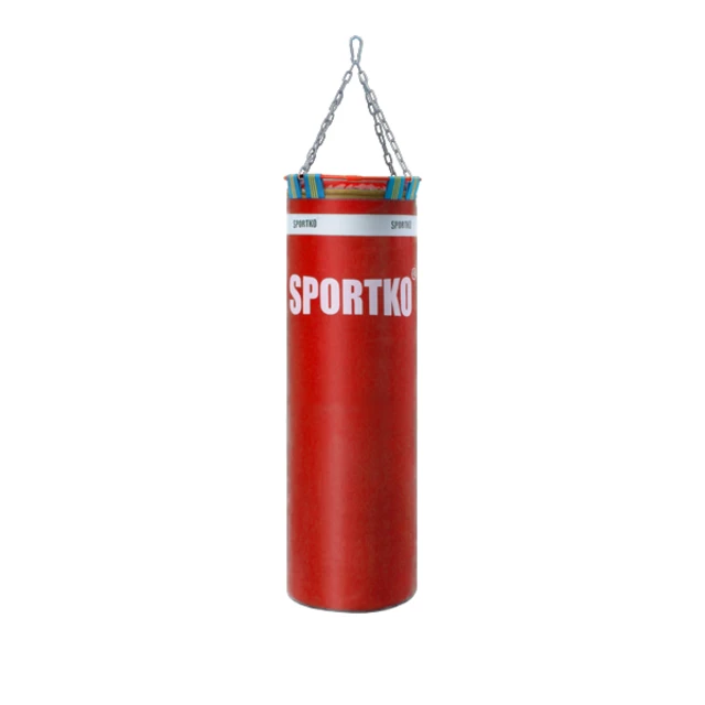 Boxovací pytel SportKO Elite MP22 35x110cm / 40 kg - černá - červená