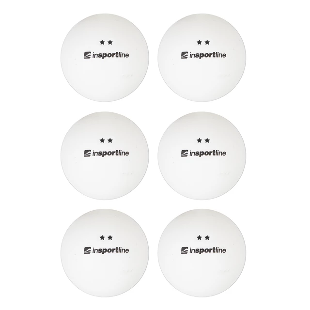 Pingpongové míčky inSPORTline Elisenda S2 6ks - bílá