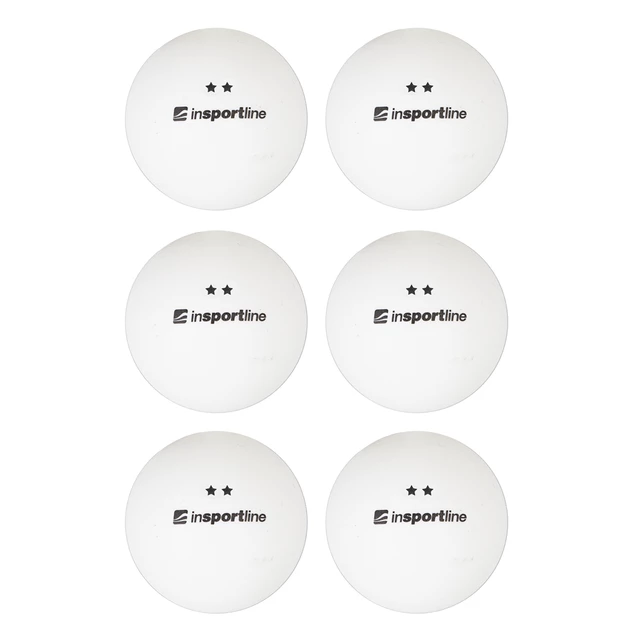 Table Tennis Balls inSPORTline Elisenda S2 – 6 Pcs. - White