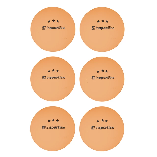 inSPORTline Elisenda S3 6ks Tischtennisbälle - weiß - orange