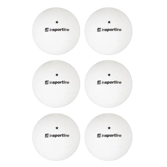 Table Tennis Balls inSPORTline Elisenda S1 – 6 Pcs. - White