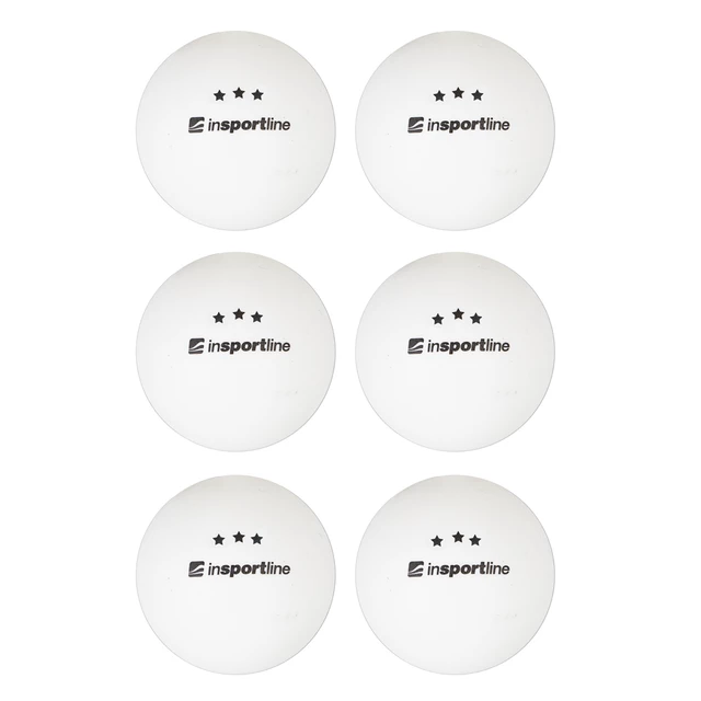 Table Tennis Balls inSPORTline Elisenda S3 – 6 Pcs. - White