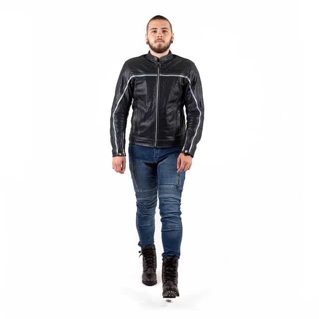 Kožená moto bunda W-TEC Mathal - 4XL