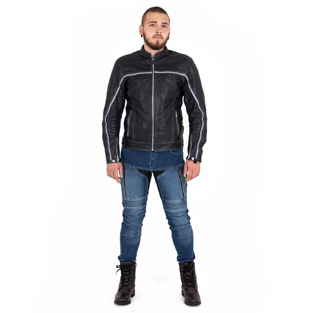 Leather Motorcycle Jacket W-TEC Mathal - L