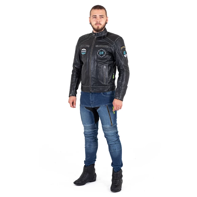 Leather Motorcycle Jacket W-TEC Losial - XXL