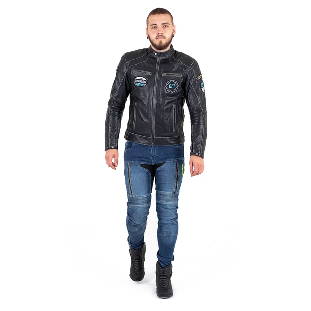 Leather Motorcycle Jacket W-TEC Losial - 4XL