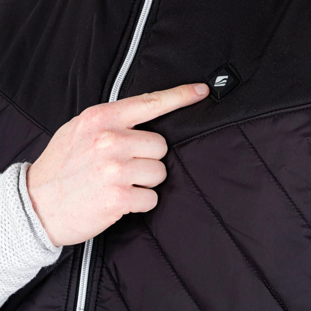 Pánská vyhřívaná vesta inSPORTline WARMhim s 10 000 mAh powerbankou - černá