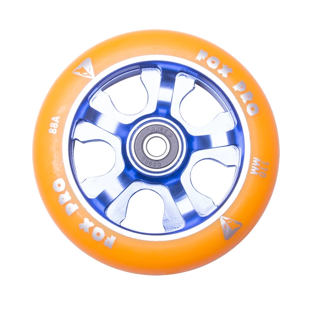 Spare Wheel for Scooter FOX PRO Raw 110 mm - Black-Titan - Orange-Blue